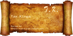 Tax Kinga névjegykártya